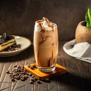 Cappuccino ice foam